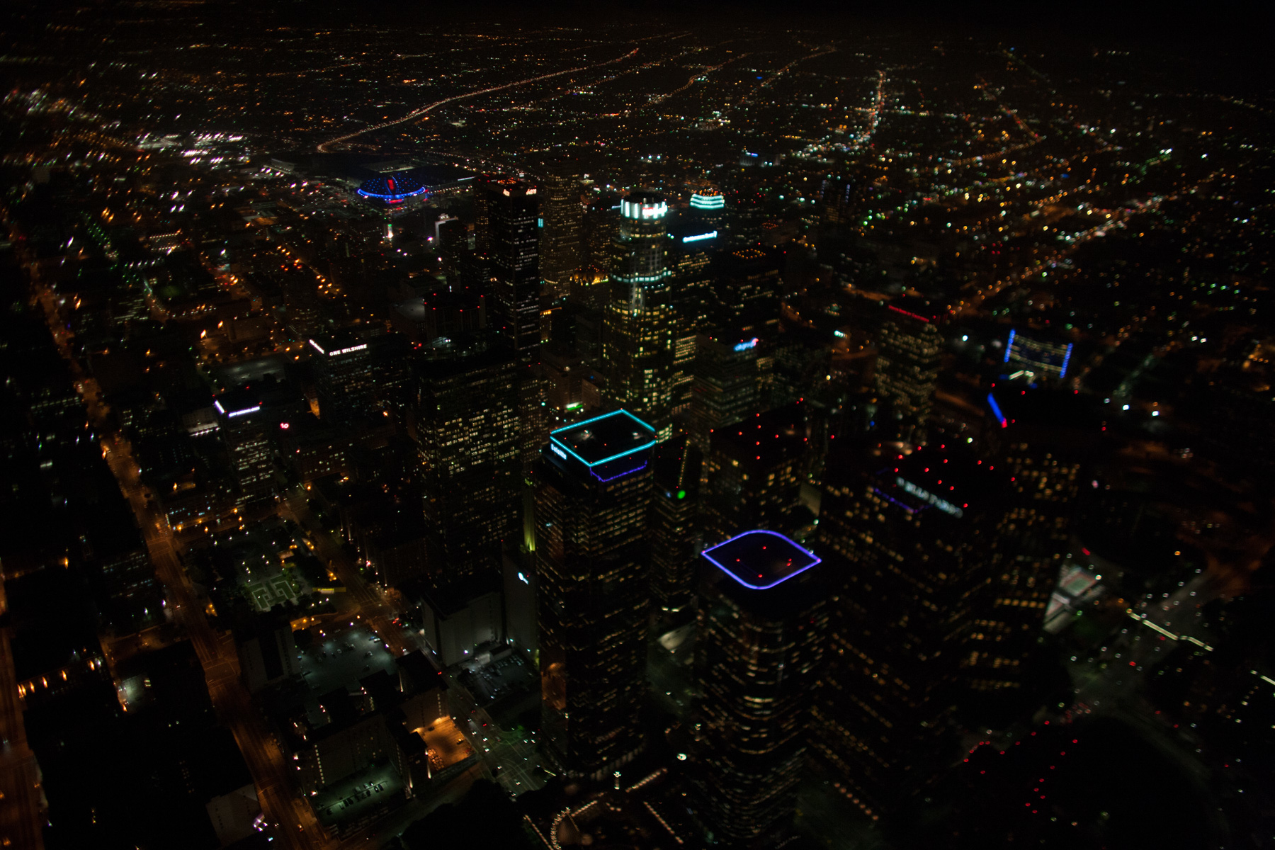 Les lumières de Los Angeles (Californie), de nuit © Yann Arthus-Bertrand