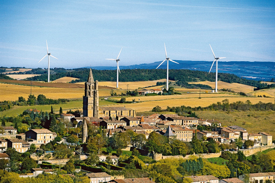 La centrale éolienne d'Avignonet Lauragais, en Haute-Garonne © Yann Arthus-Bertrand